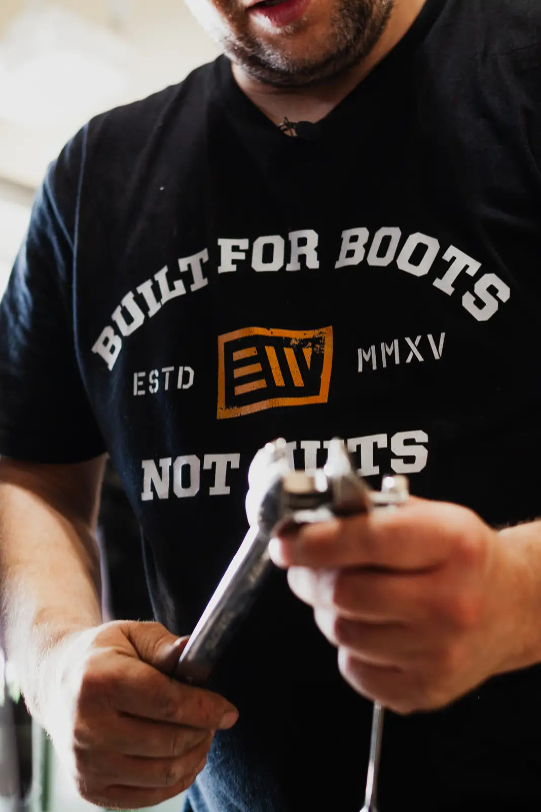 Built For Boots Not Suits Front T-Shirt