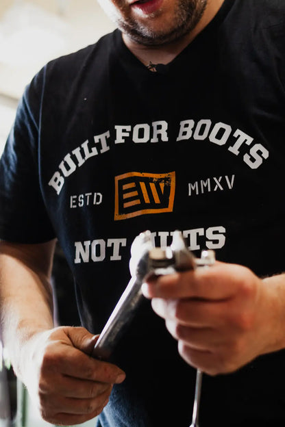 Built For Boots Not Suits Front T-Shirt