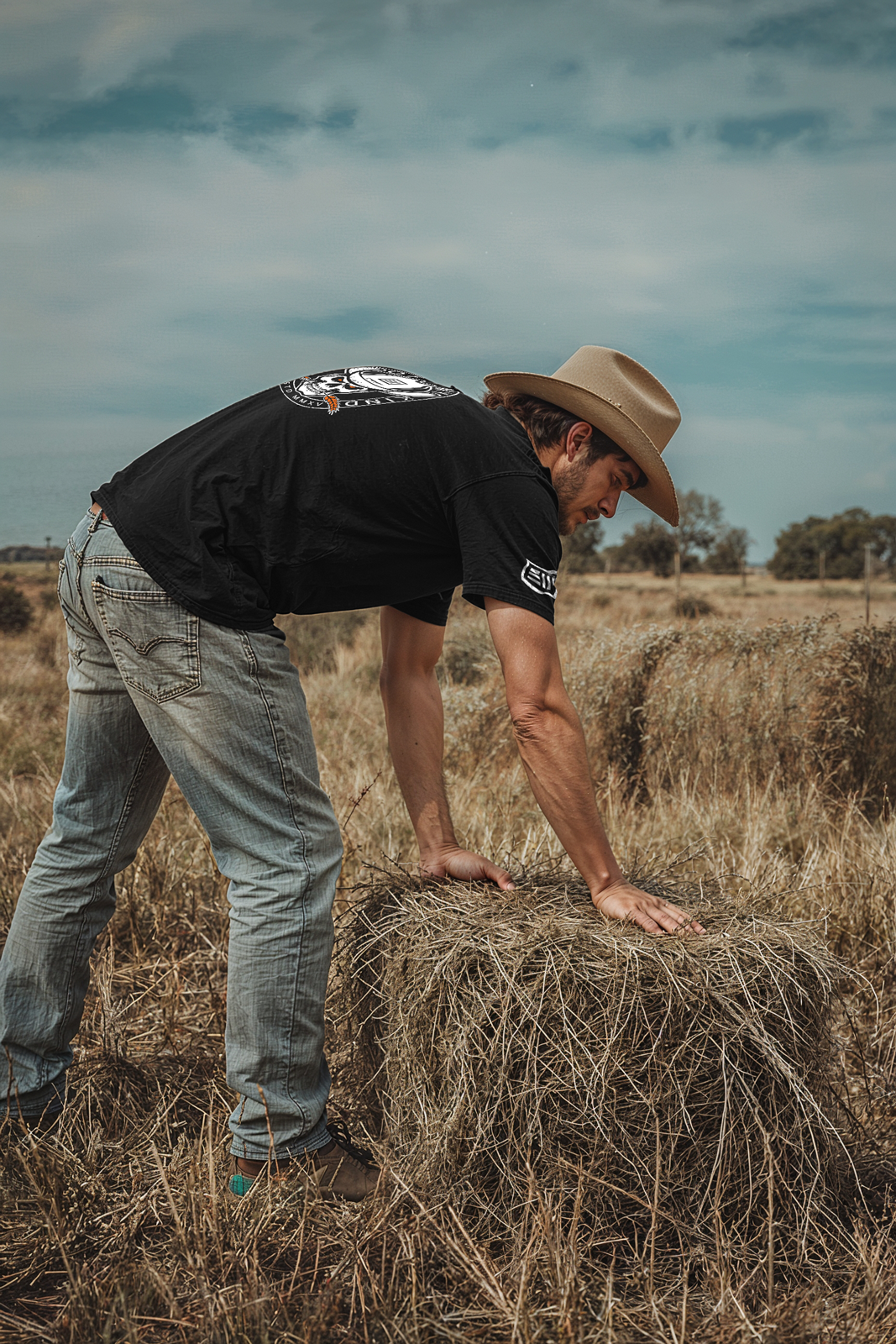 Last of My Kind Skull and Wheat Straw T-Shirt